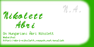 nikolett abri business card