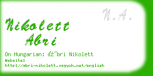 nikolett abri business card